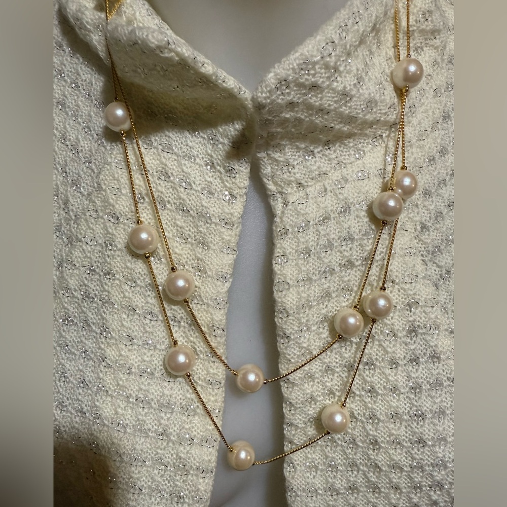 Vintage Marvella pearl chain necklace